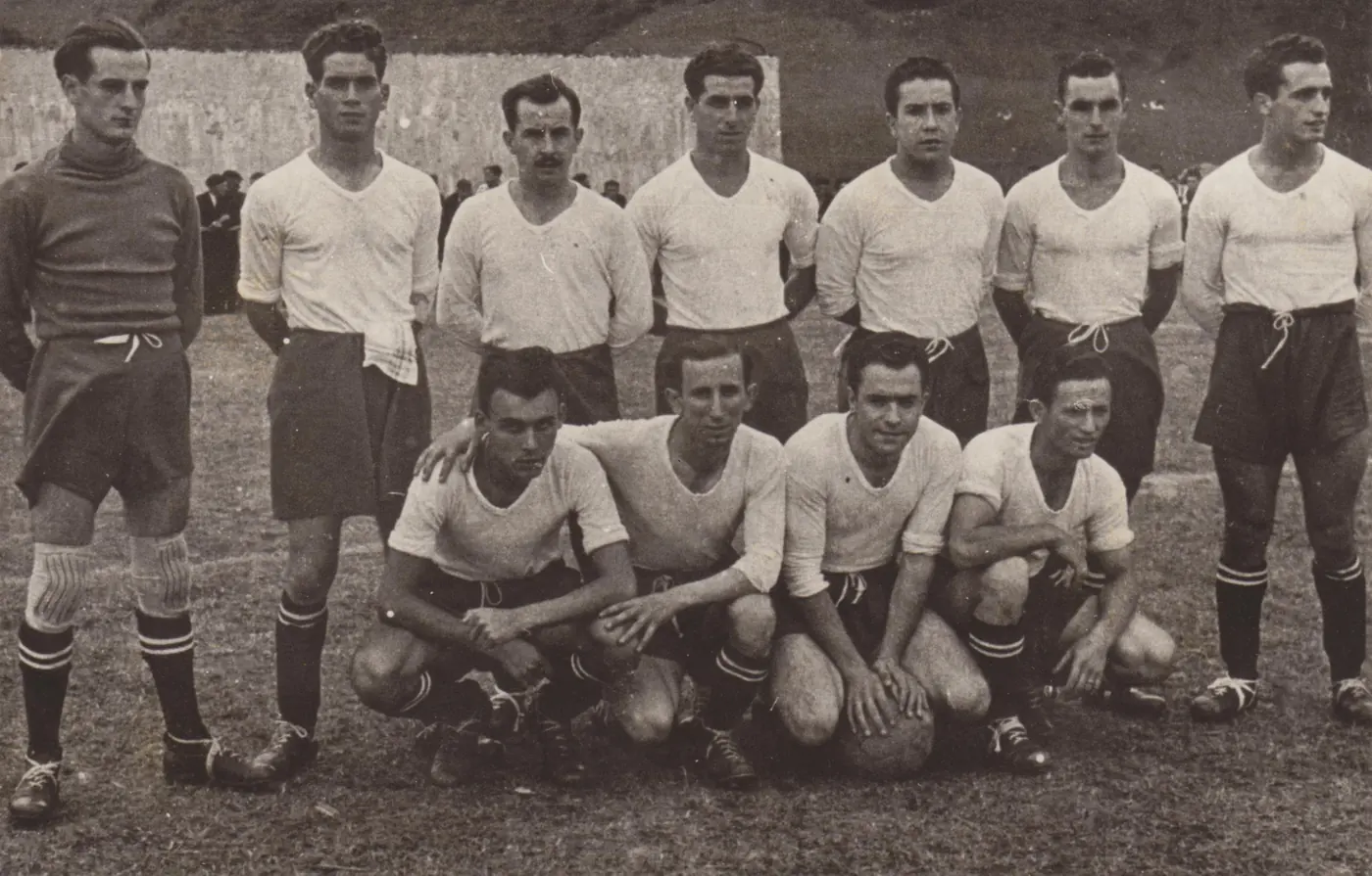 El Candás CF en septiembre de 1948, su primer mes de vida.
